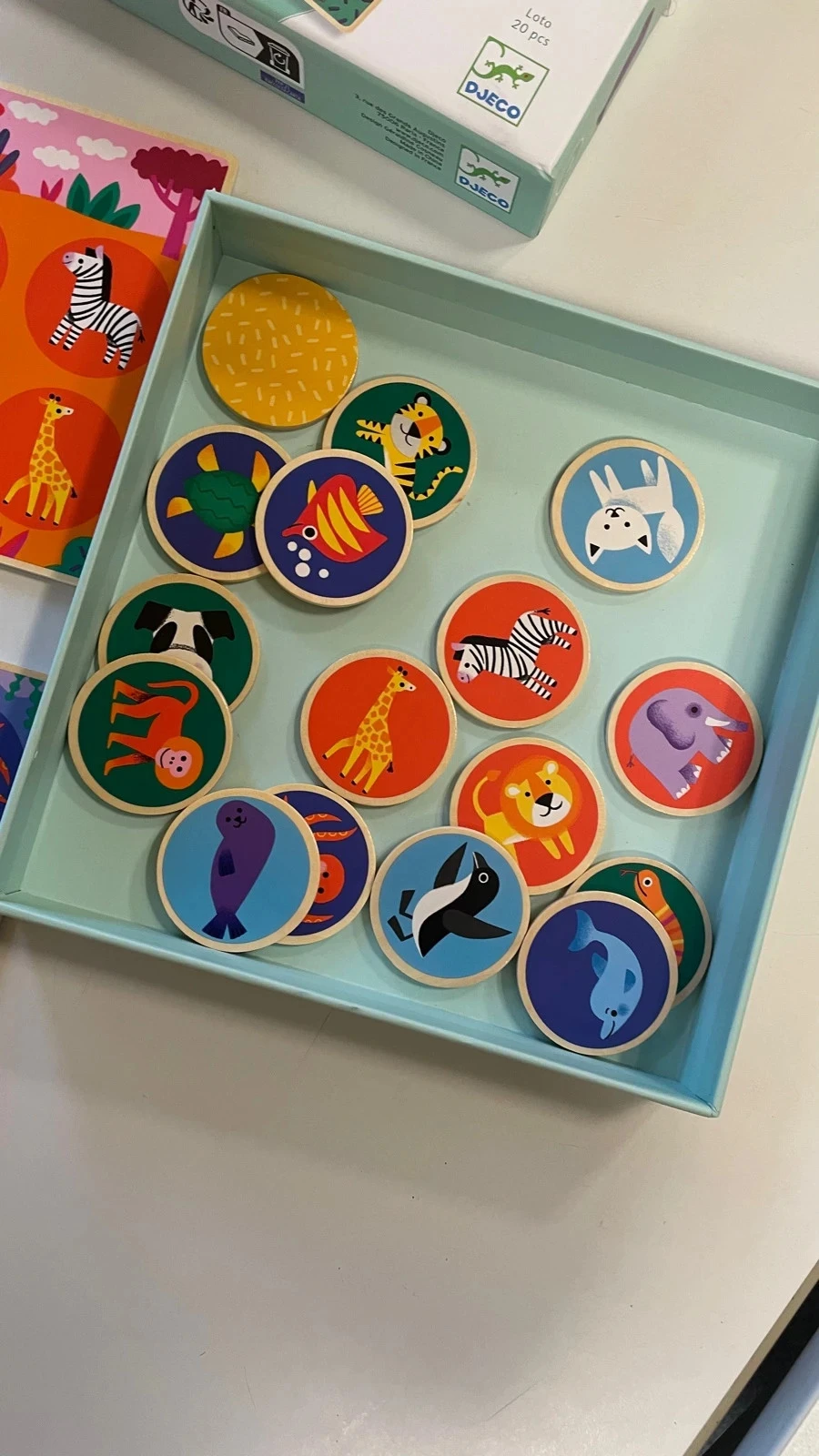 Djeco loto Wood juego de asociación maternal nuevo – photo 3